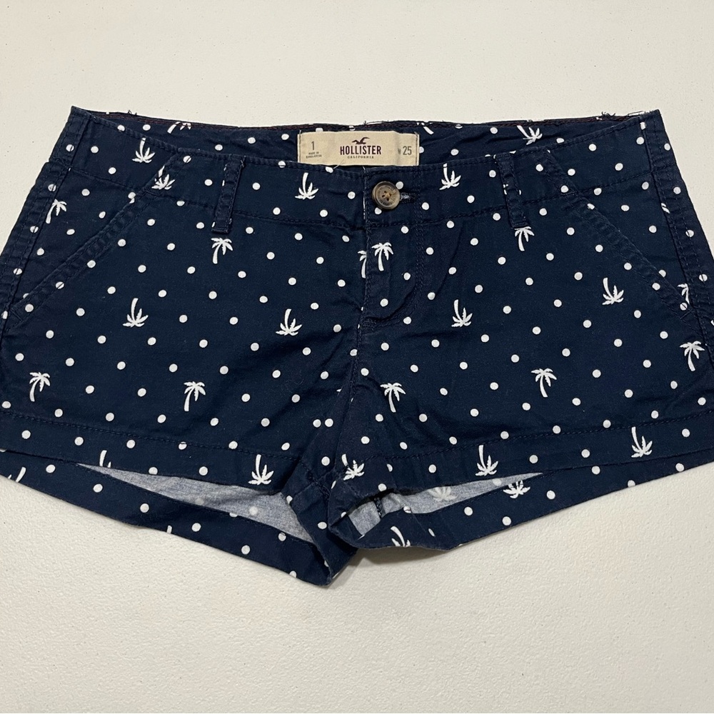 Hollister Women's Blue Polka Dot Jean Shorts